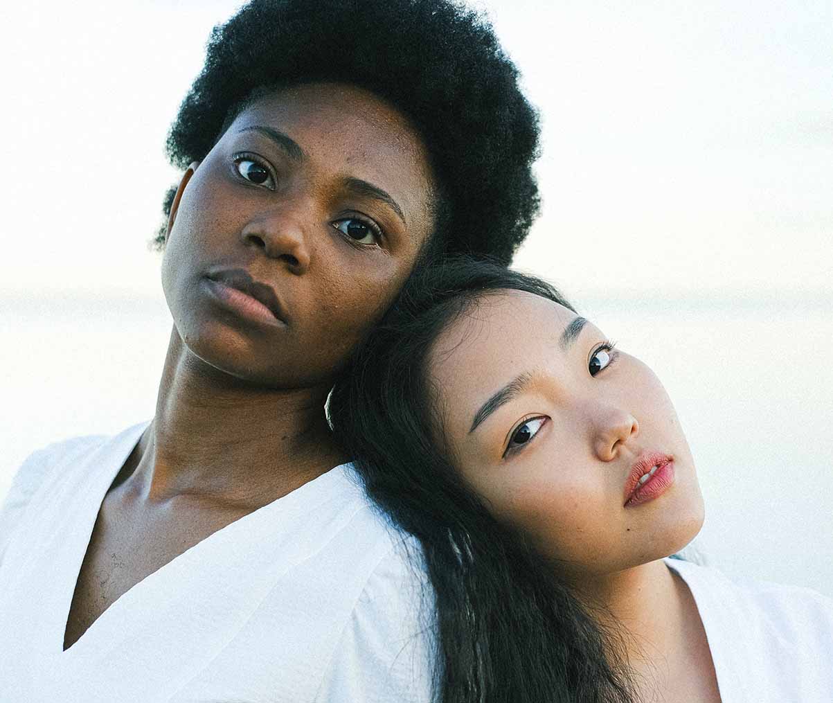 Two women looking at the camera